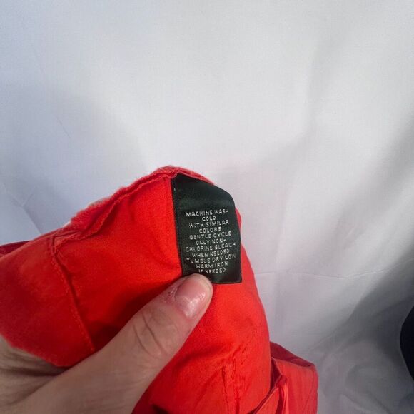 Lauren Ralph Lauren Active Bold Red Zip Pockets Casual Summer Shorts Size 10 - Picture 7 of 8